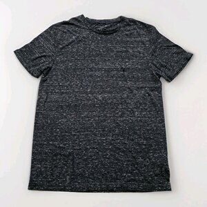 AllSaints T Shirt Mens M Heathered Gray SS Threat Tonic Crew Embroidered Logo